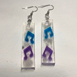 Music note earrings
